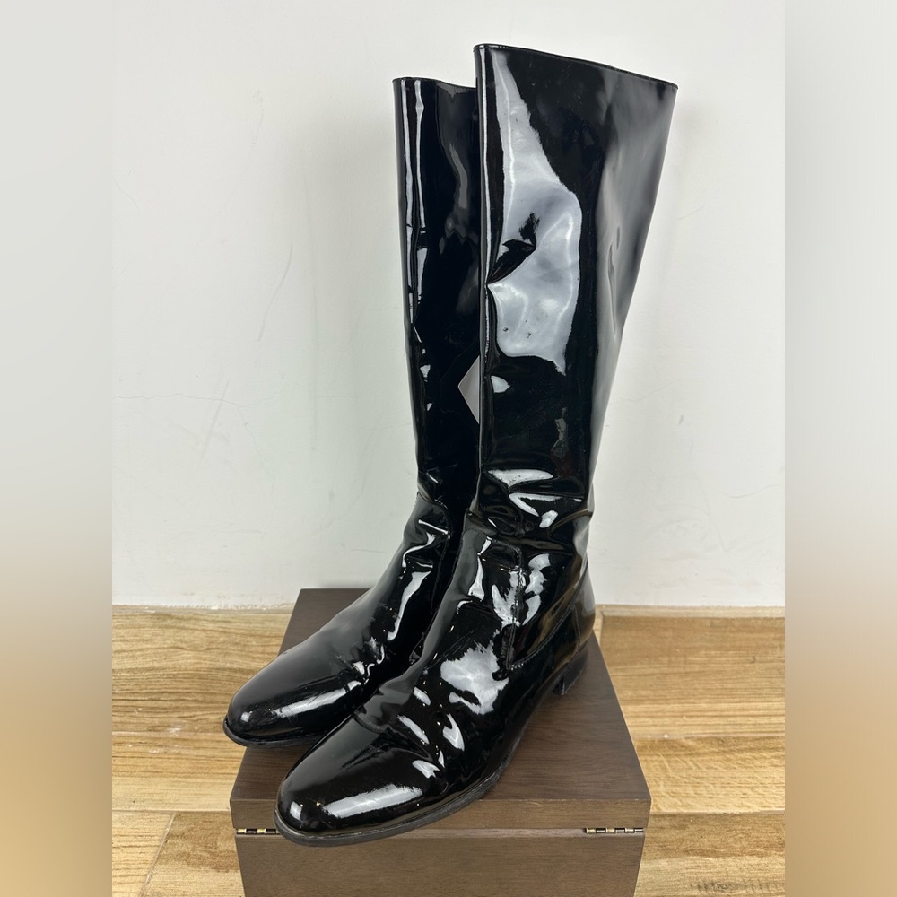 Prada patent leather boots